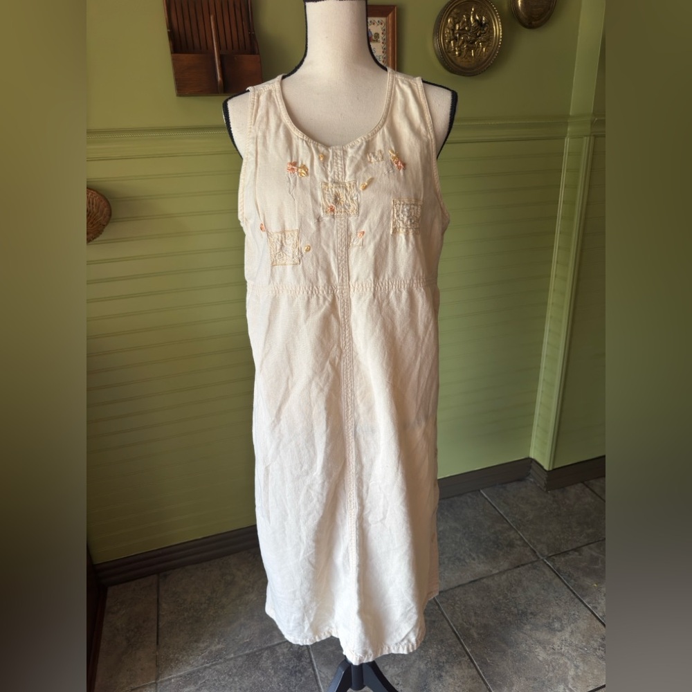 Erika & Co. Sleeveless Embroidered Cotton Dress